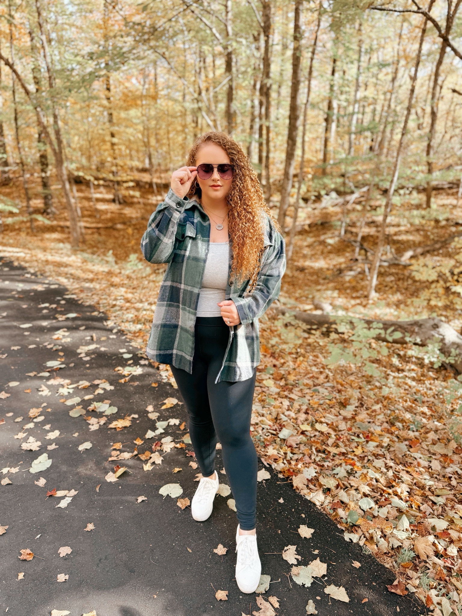 This is such a cute fall look 💚shacket | plaid shacket | amazon plaid shacket | leggings | amazon leggings  | navy leggings  | white sneakers | amazon white sneakers | platform sneakers | causal fall outfit  | tank top | amazon tank top | amazon fall look | amazon casual must haves | Fall | fall tops | amazon finds | amazon fashion | Amazon look | amazon outfit | fall outfit | fall look | fall outfit inspo | fall fashion | fall fashion finds | amazon fall outfit | Amazon fall fashion finds | amazon fall finds | fall transition look | fall transition outfits

#LTKMidsize #LTKStyleTip #LTKSeasonal