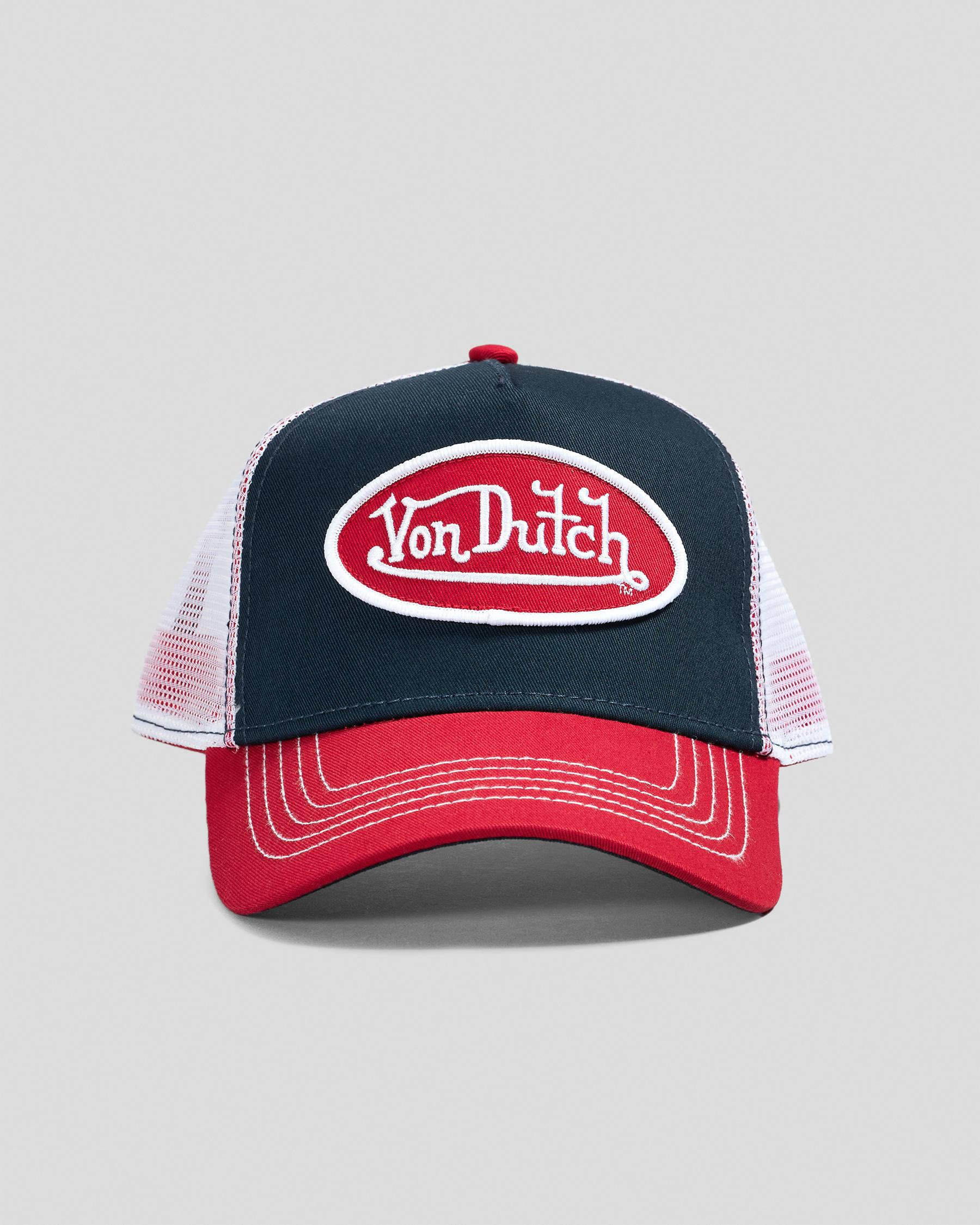VON DUTCH Women's Trucker Cap in Navy/Red | City Beach (US)