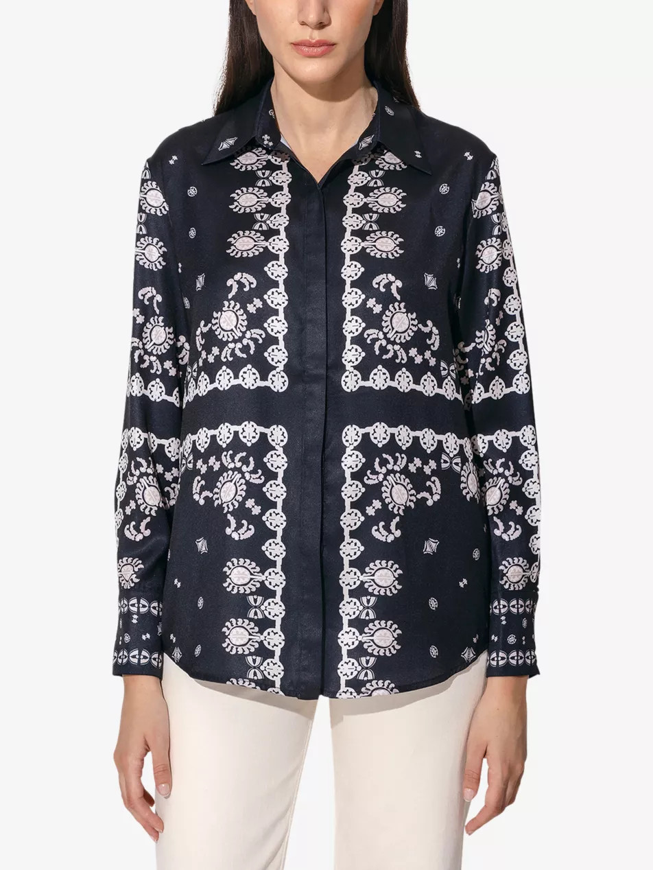 Tereza abstract-print relaxed-fit recycled-polyester shirt | Selfridges