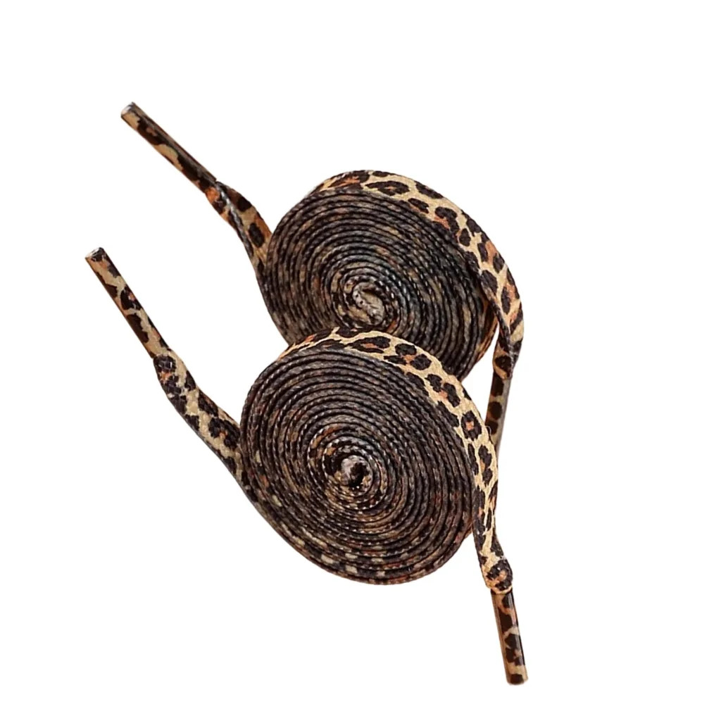 Jesscasday Leopard Prints Shoe Laces 120cm Long Flat Shoelaces for Adults Trainers Sneakers | Walmart (US)