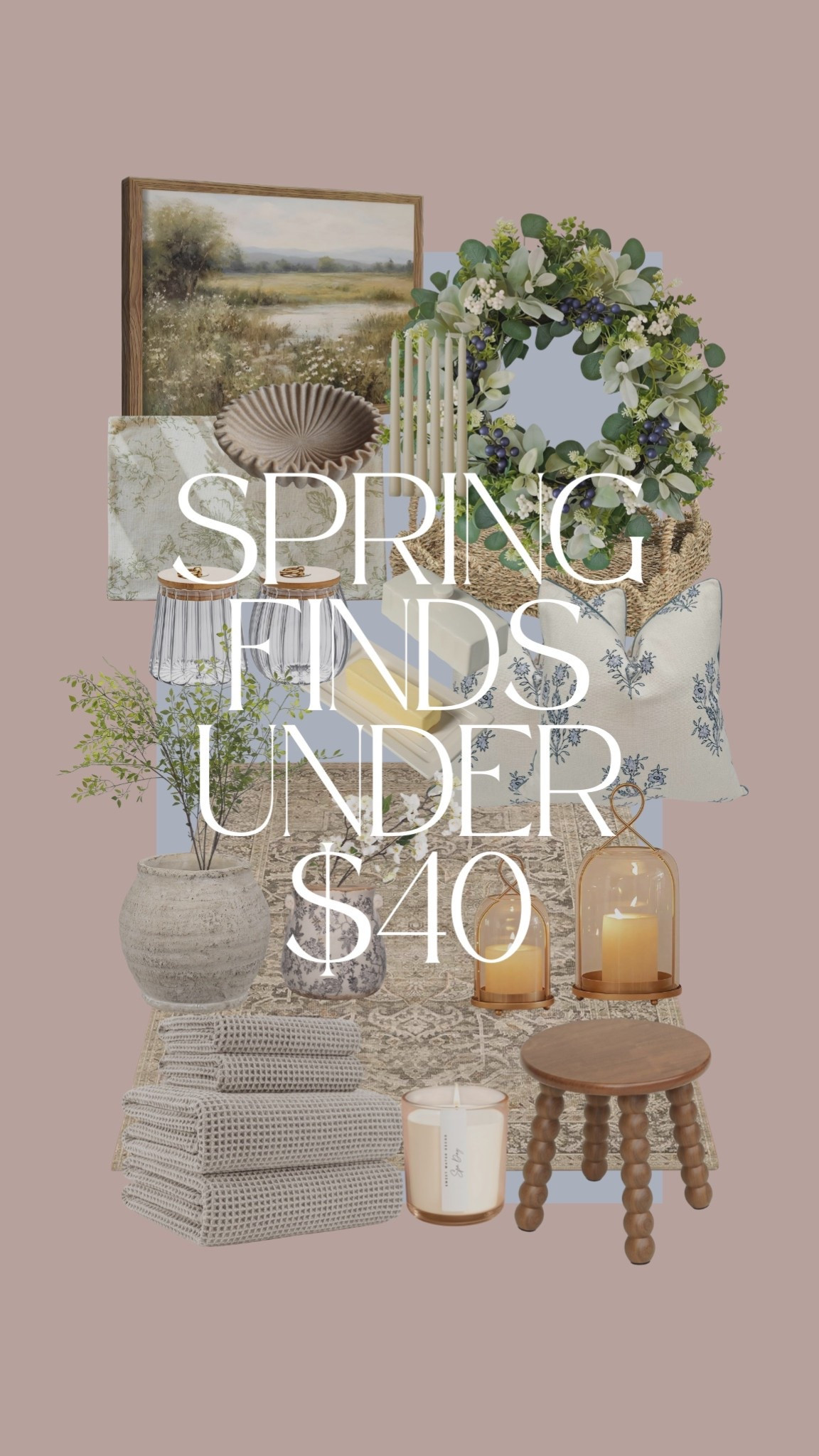 Spring home decor finds under $40. Affordable pieces that instantly brighten a room and feel light, simple, and intentional.

#LTKSeasonal #LTKHome #LTKdayinmylife