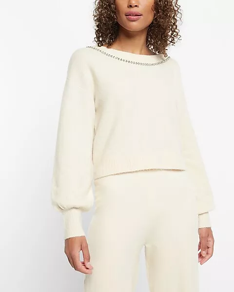Bow Embellished Convertible Sweater curated on LTK