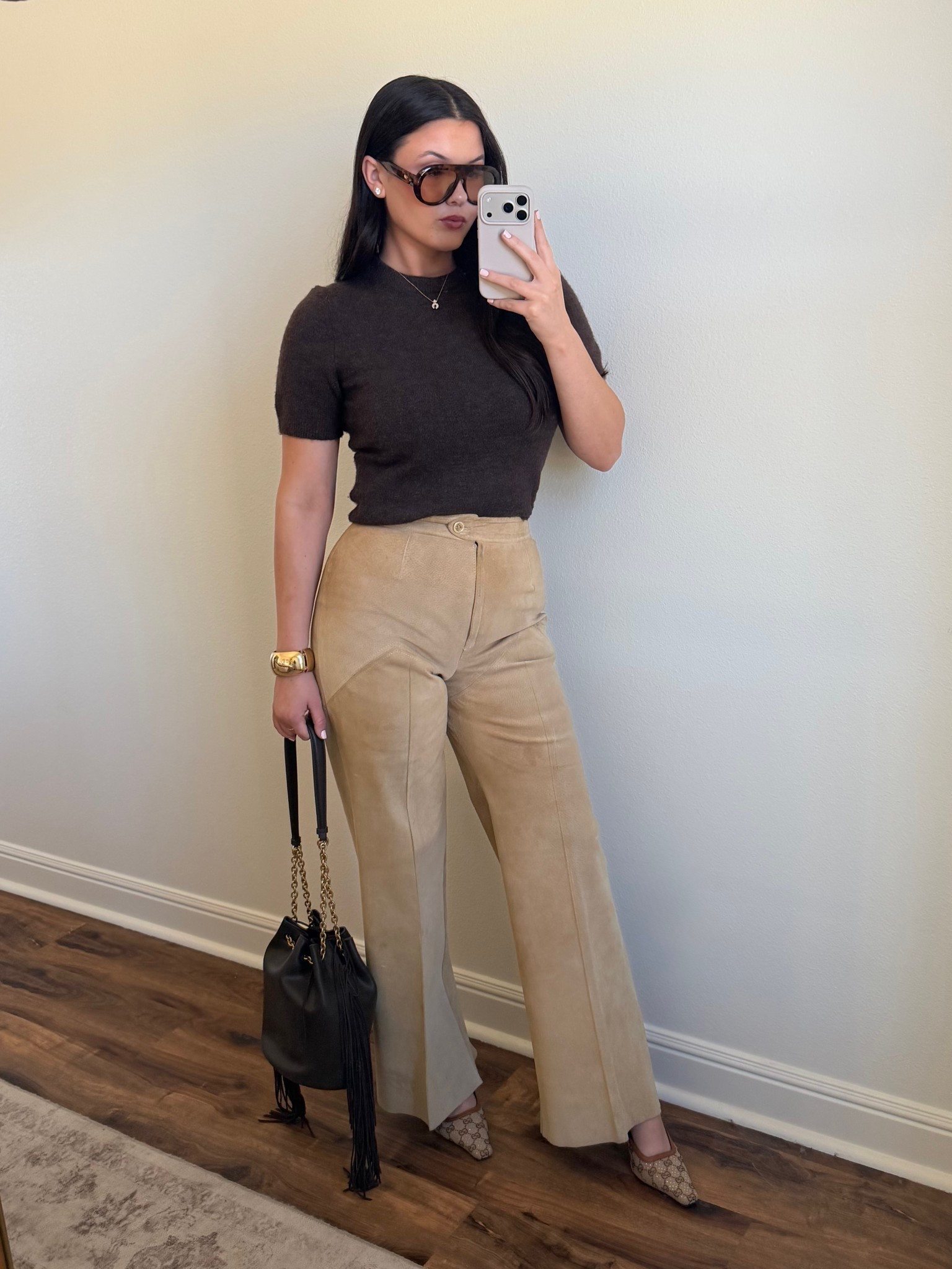 Fringe, suede, and a little Gucci. 70’s vintage suede bell bottoms from I Am Clothesminded Vintage! 

#western #westernfashion #fringe #suede

#LTKootd #LTKTall #LTKFindsUnder100
