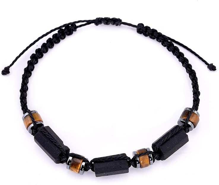 Handmade Black Tourmaline Bracelet,Tiger eye and Hematite Protection Bracelets for Men Teens Boys... | Amazon (US)