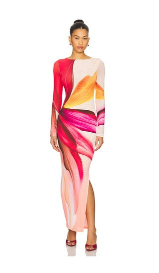 AFRM x REVOLVE Phyll Spring Lotus Dress in Red. - size XXS (also in XS) | Revolve Clothing (Global)