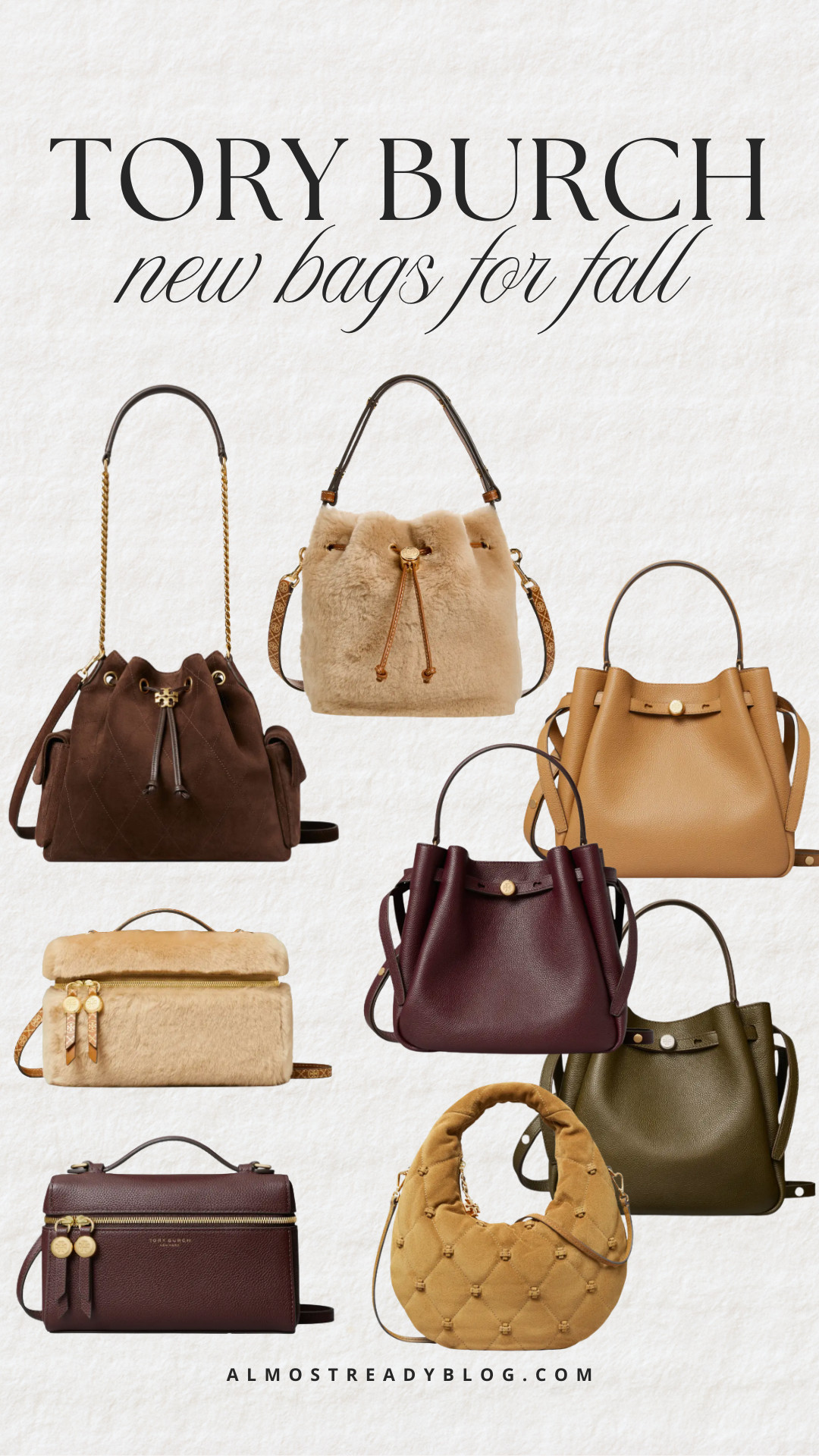 New Tory Burch bags in rich fall colors, suede textures, and cozy seasonal finishes.

Tory Burch, fall bags, designer bags, suede bags, bucket bags, Tory Burch bags, new fall handbags, designer fall bags, fall handbag trends, luxury fall accessories

#LTKOver40