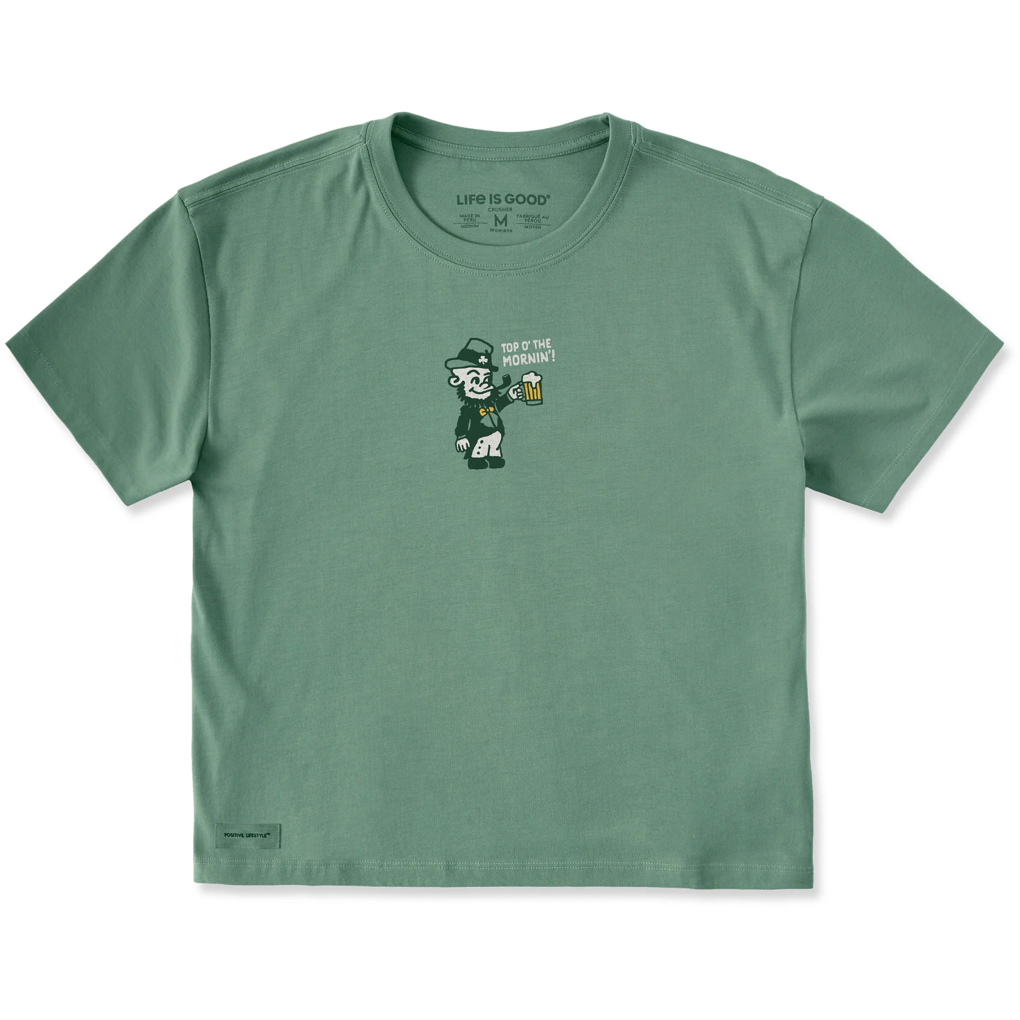 Women's Top O' the Mornin Leprechaun Short Sleeve Crusher Boxy Tee | Shop Life is Good | Life is Good