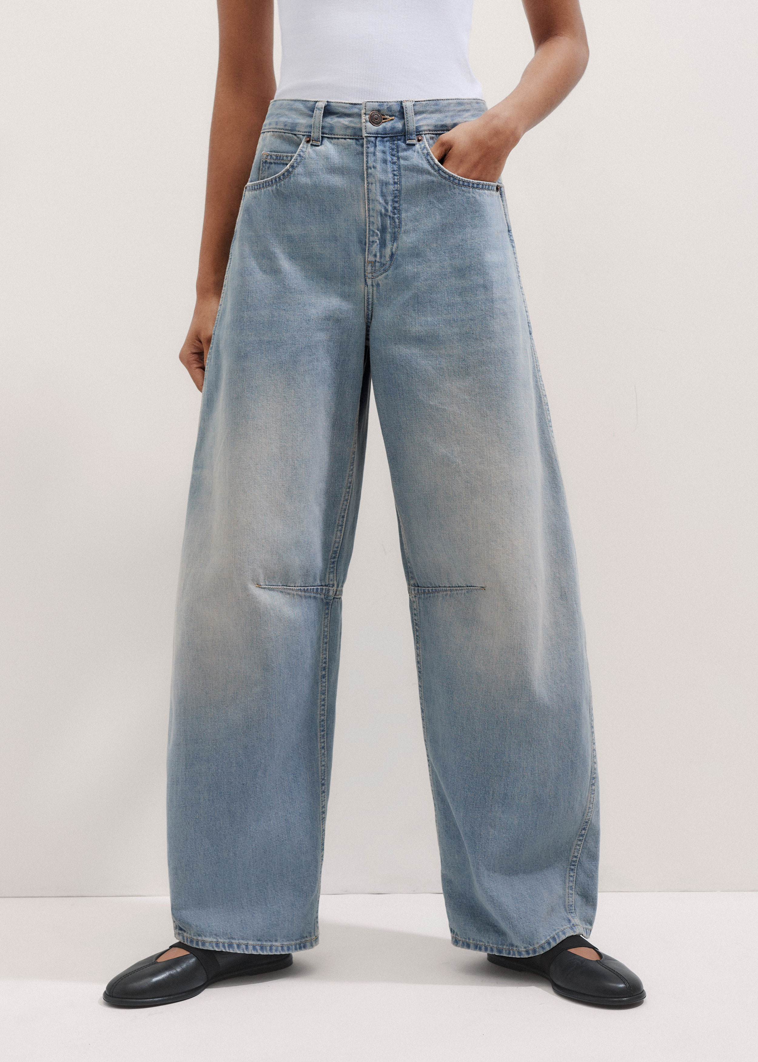 Women's Blue Super Soft Extreme Tapered Jean | ME+EM | ME+EM Global (Excluding US)