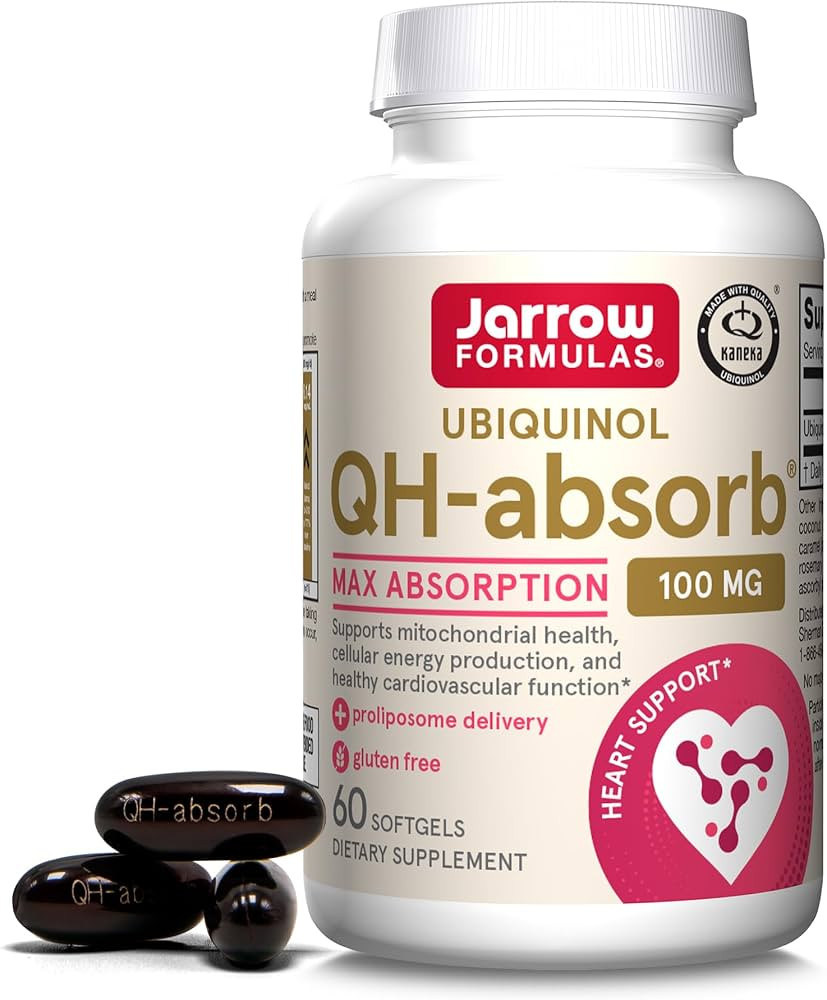 Jarrow Formulas QH-Absorb, 100 mg, Ubiquinol Dietary Supplement for Healthy Cardiovascular Functi... | Amazon (US)