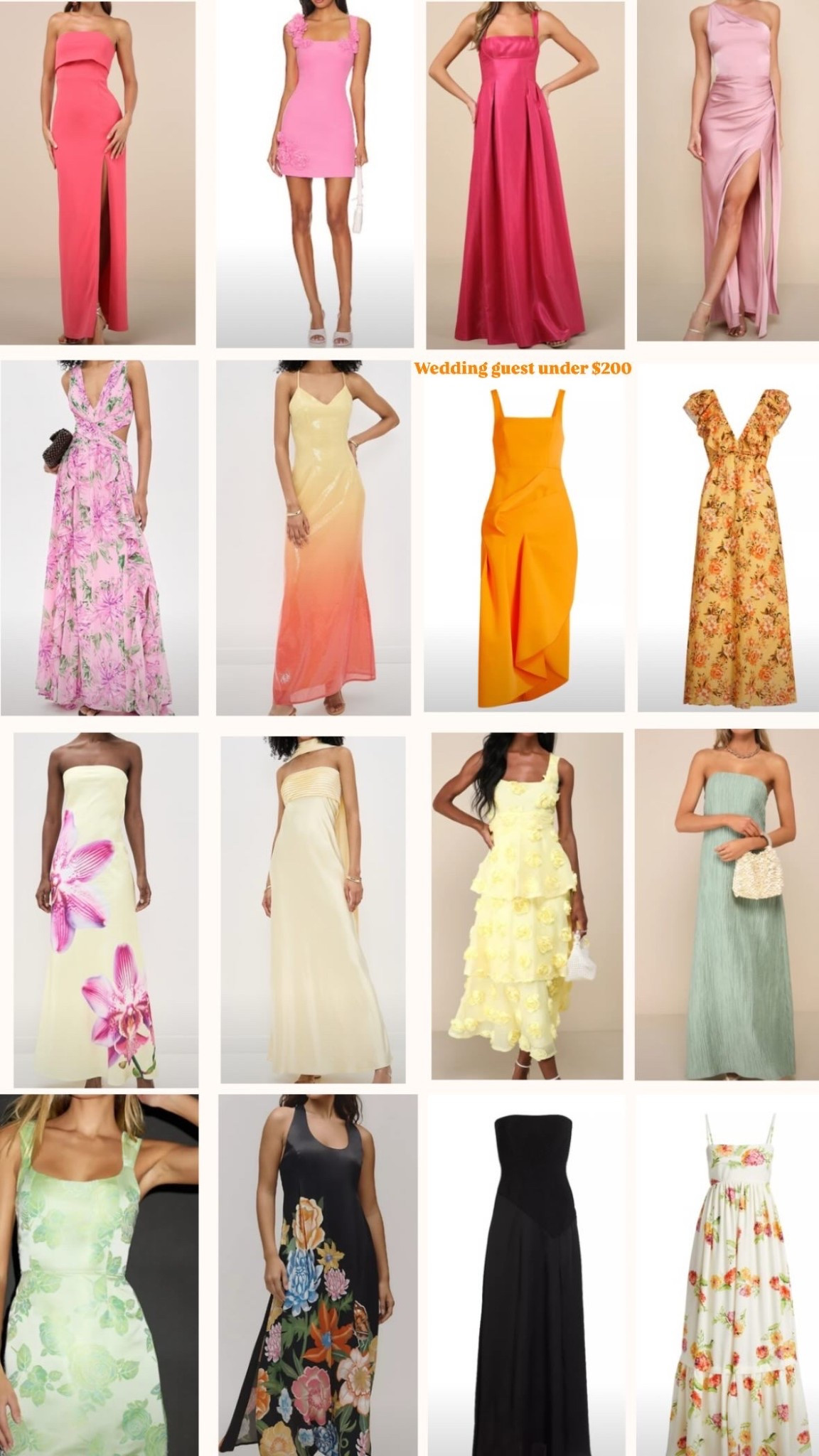 Wedding guest dresses under $200 

#LTKStyleTip #LTKGiftGuide #LTKWedding