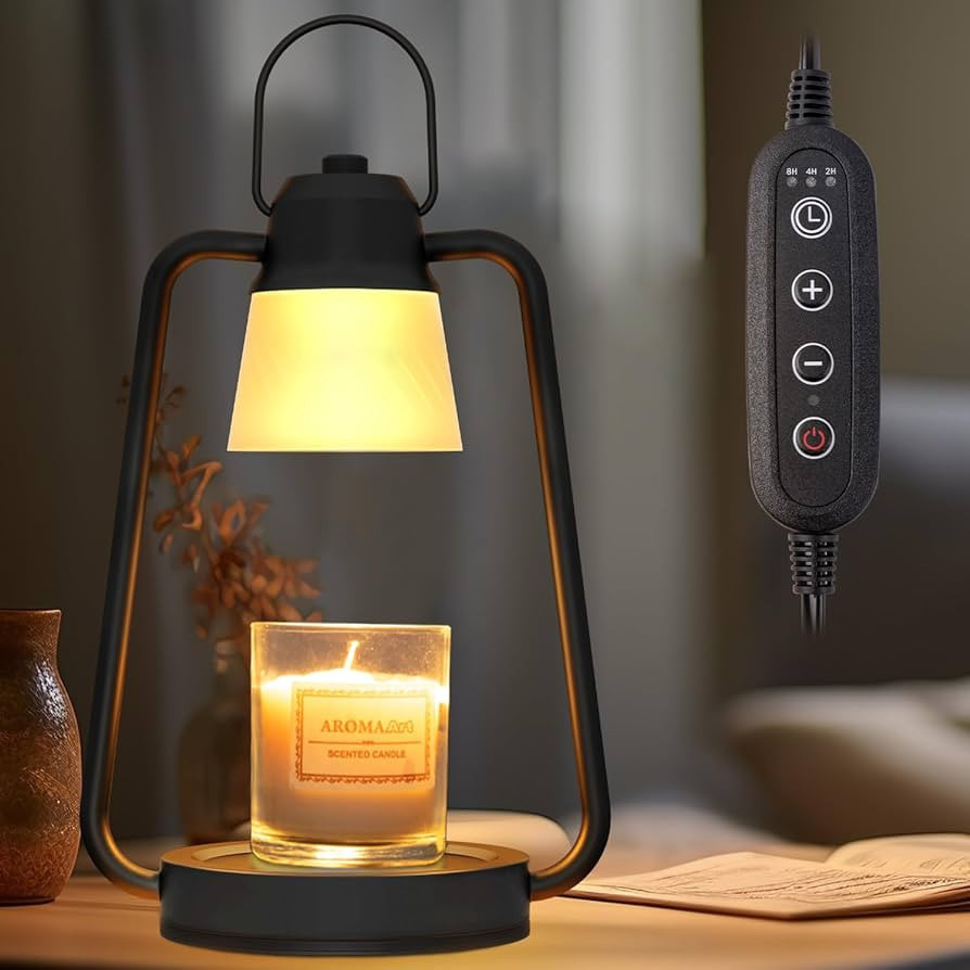 MAOYUE Candle Warmer Lamp Dimmable Timer: Electric Metal Top Down Light Heat Melting Wax Candles ... | Amazon (US)