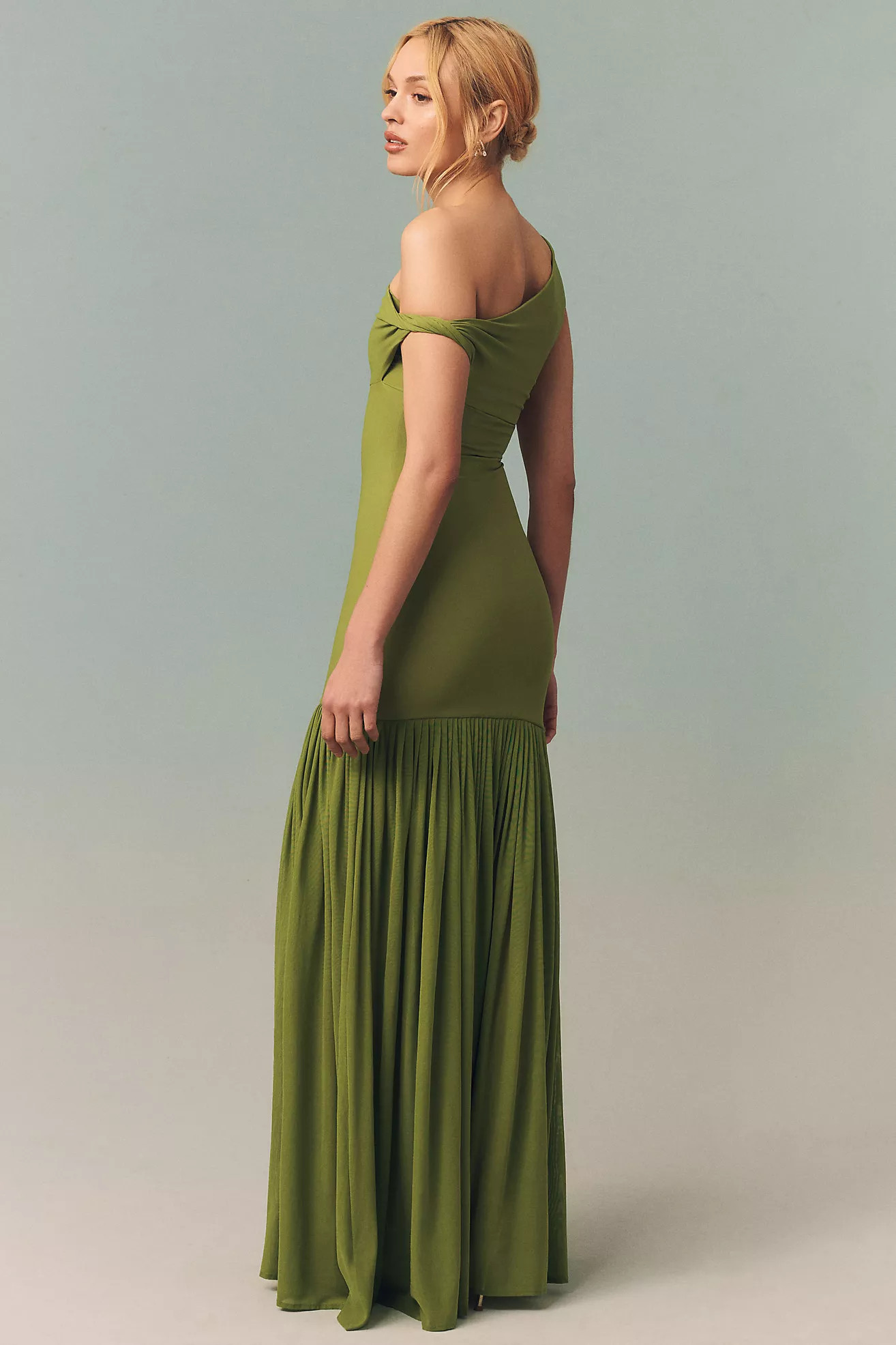 Deme by Gabriella Off-Shoulder Stretch Mesh Maxi Dress | Anthropologie (US)