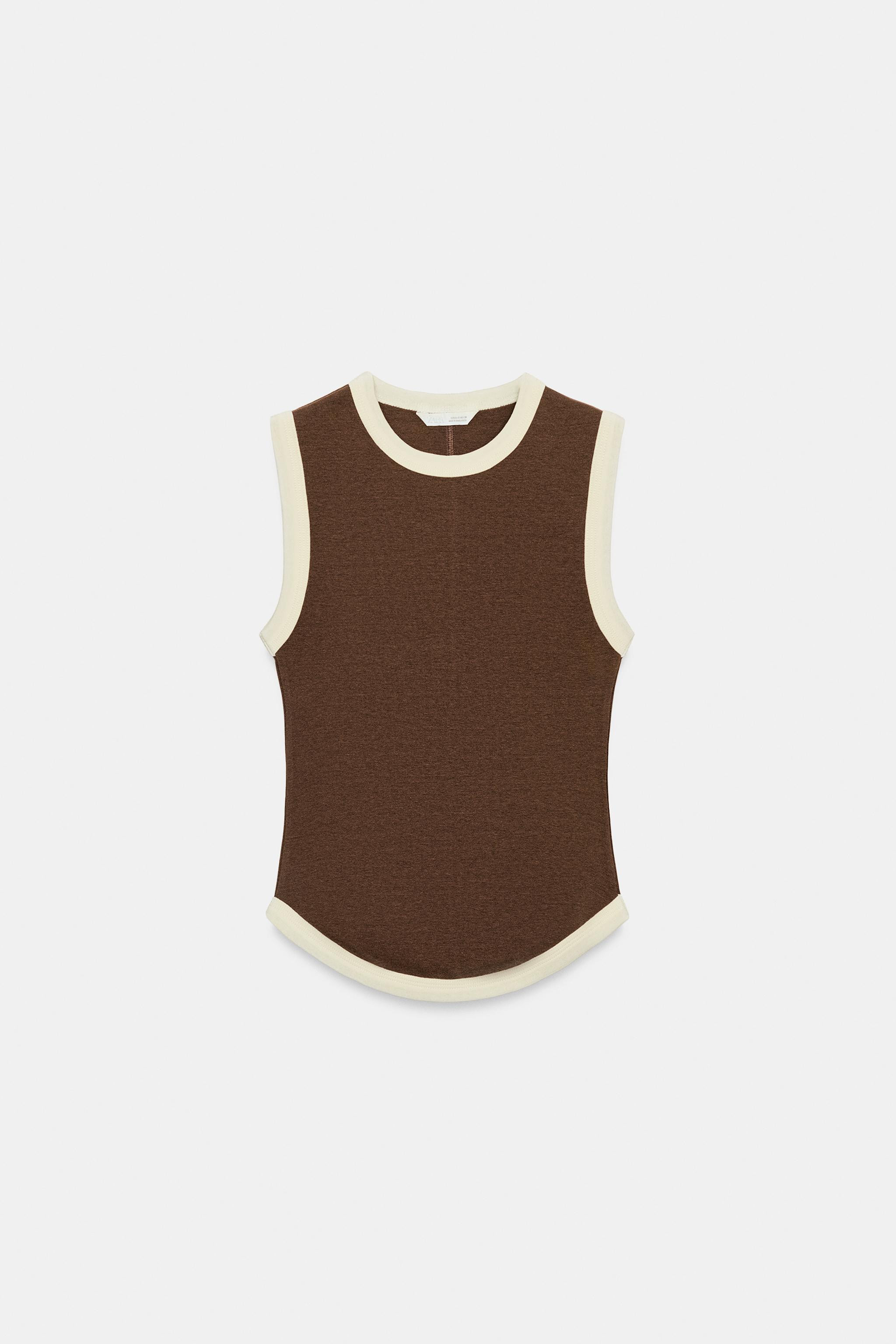 CONTRAST TRIM T-SHIRT | Zara US