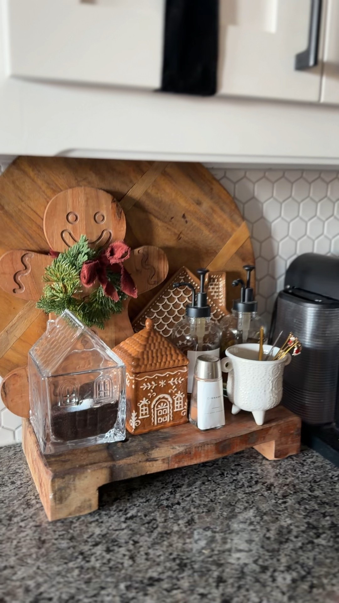 Holiday coffee bar inspiration coffee maker, kitchen accents,  offer maker, gingerbread decor 

#LTKSeasonal #LTKHoliday #LTKHome