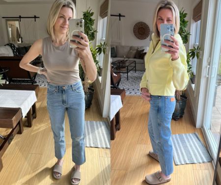 These Wrangler jeans will be in repeat now that the weather is warming up! Mine are the 28 length and I’m wearing my usual size 26 in these. On sale, under $40!

#LTKover40 #LTKsalealert #LTKfindsunder50