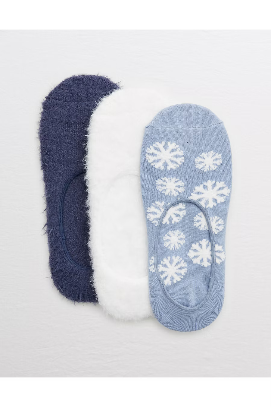 Aerie Fuzzy No Show Sock 3-Pack | American Eagle Outfitters (US & CA)