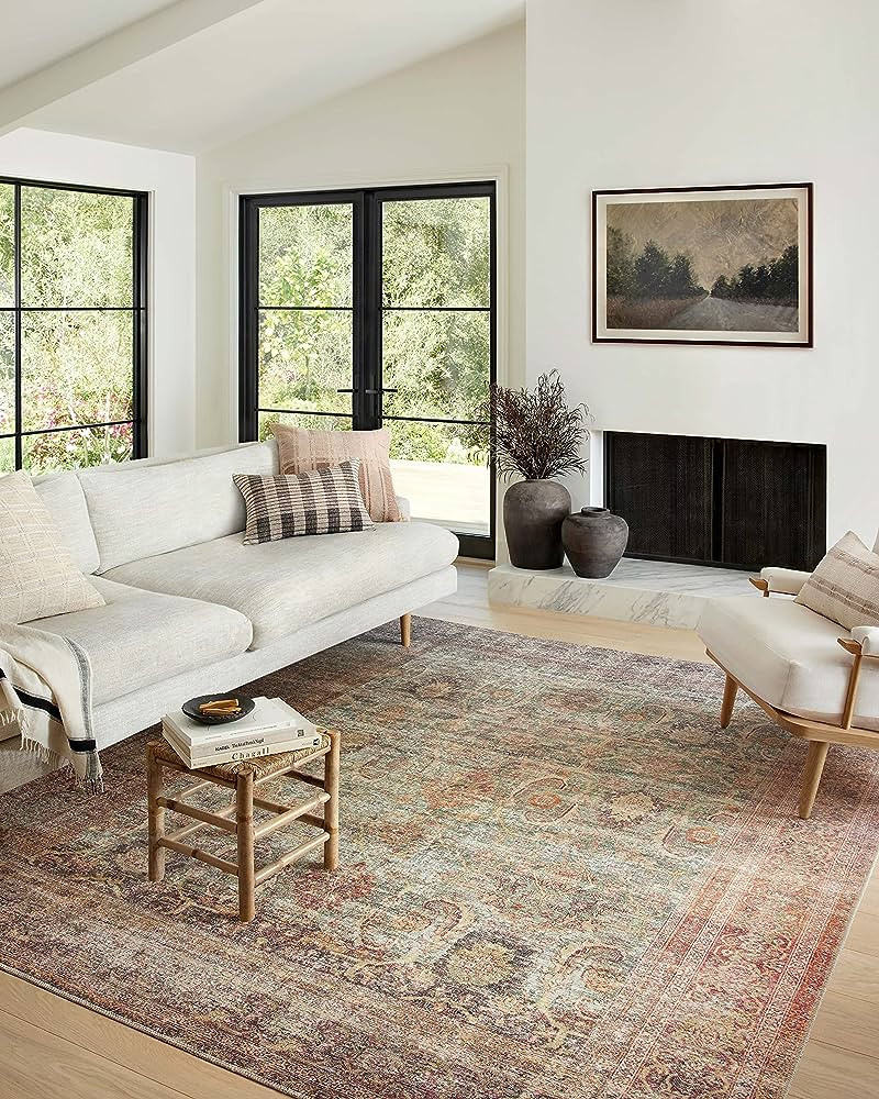 Amber Lewis x Loloi Georgie Collection GER-03 Jade/Sunset 10'-0" x 14'-0" Area Rug | Amazon (US)