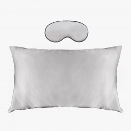 19 MM Terse Silk Pillowcase and Silk Sleep Eye Mask Set | LilySilk