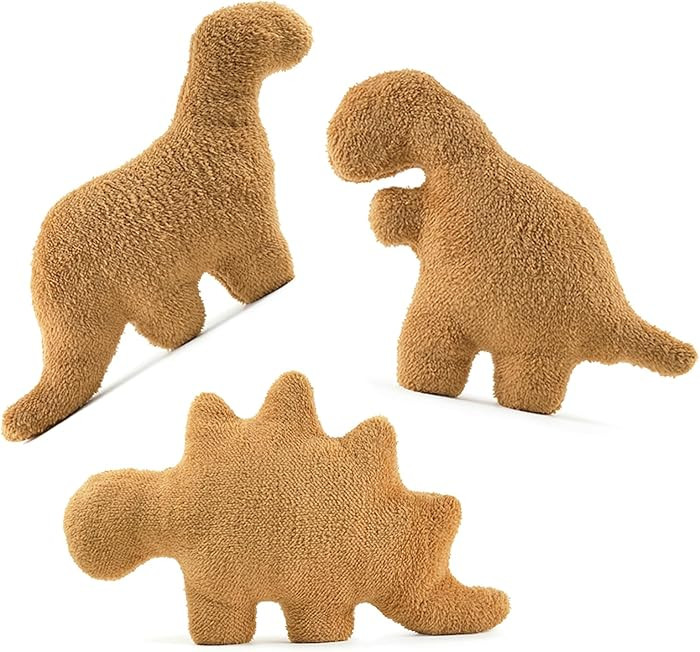 3 Packs Dino Nugget Pillow Set, Funny Chicken Nugget Plushie Birthday Gift, Dino Decorative Throw... | Amazon (US)