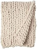 Casaphoria Luxury Chunky Knit Throw Blanket (48"x60")-Large Cable Knitted Soft Cozy Polyester Chenil | Amazon (US)