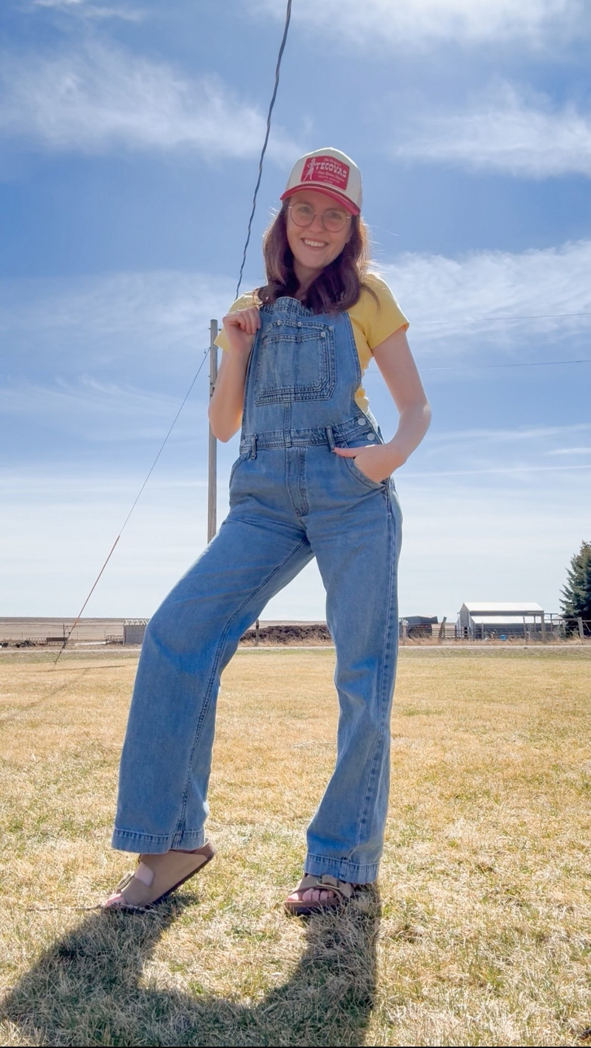 Wide-leg denim overalls are having a MOMENT and I am fully on board 🌾✨ This combo — yellow tee, Tecovas trucker hat, and Birkenstocks — basically dresses itself. Country girl summer starts now.
🔗 Shop this look through my LTK!
#LTKstyle #LTKfindsunder100 #LTKstyletip #LTKshoecrush #denimoveralls #widelegoveralls #casualootd #westernstyle #farmgirlaesthetic #trucker hat #springoutfit

#LTKPetite #LTKootd #LTKdayinmylife