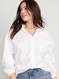 Oversized Boyfriend Shirt for Women | Old Navy (US)