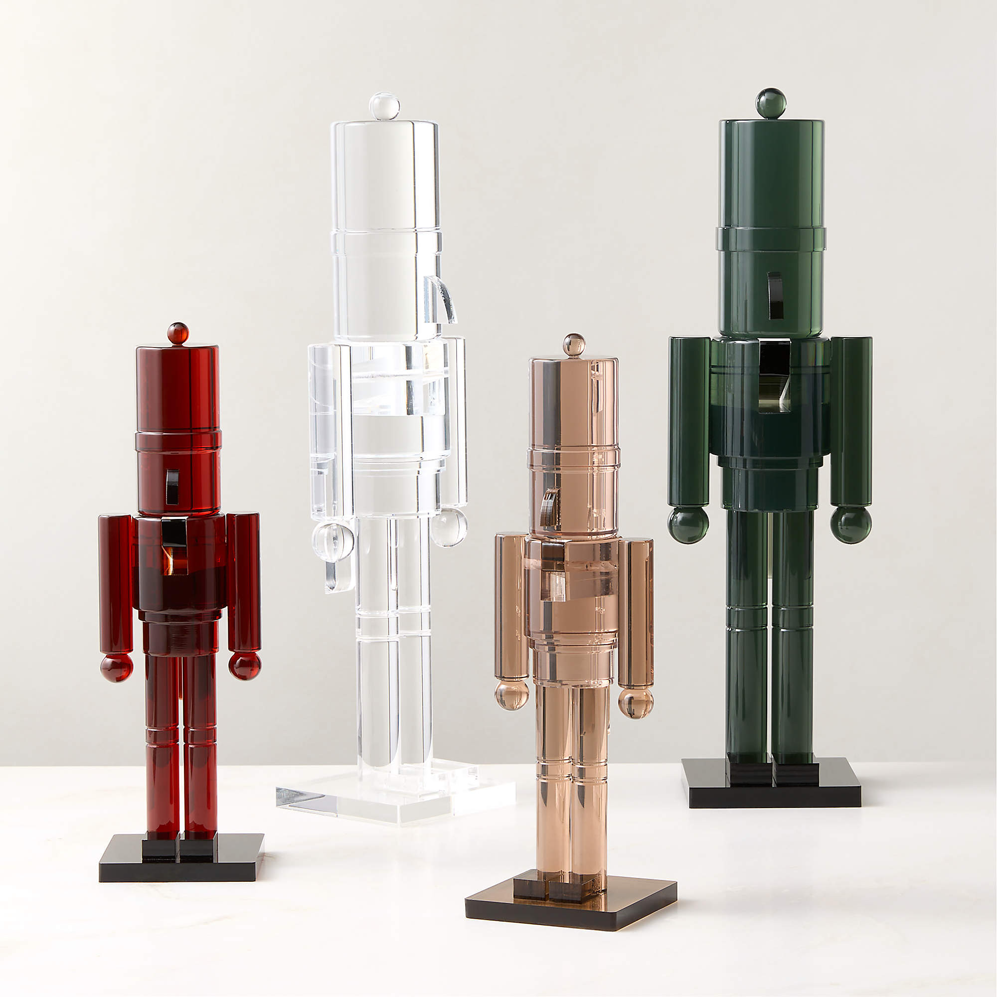 Light Brown Acrylic Christmas Nutcracker 11.5" + Reviews | CB2 | CB2