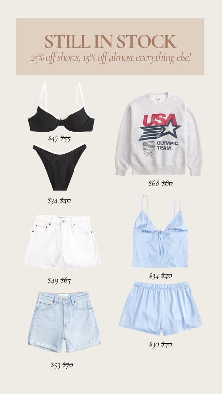 Sharing some of my favorite Abercrombie finds that are still in stock!! 
Get 25% off shorts and 15% off almost everything else

Use code: AFSHORTS to take an additional 15% off shorts

Abercrombie, Abercrombie sale, summer style, summer style, trending pieces, summer essentials, 

#LTKstyletip #LTKsalealert 

#LTKSeasonal