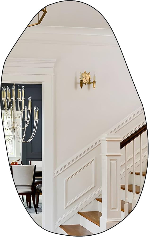 Black Mirror 33.5"x20.6" Heterotypic Bathroom Mirror, Wall Mounted Mirror Black Vanity Mirror Fro... | Amazon (US)