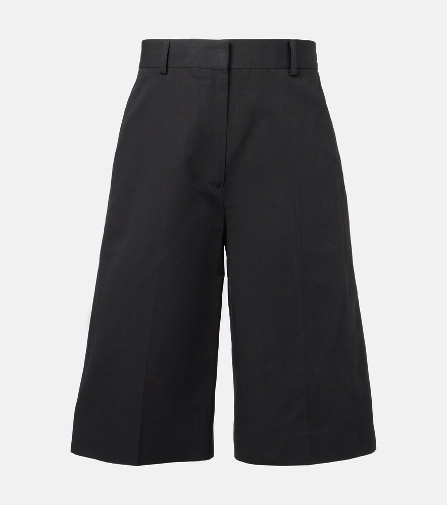 Toteme Cotton and linen Bermuda shorts | Mytheresa (DACH)