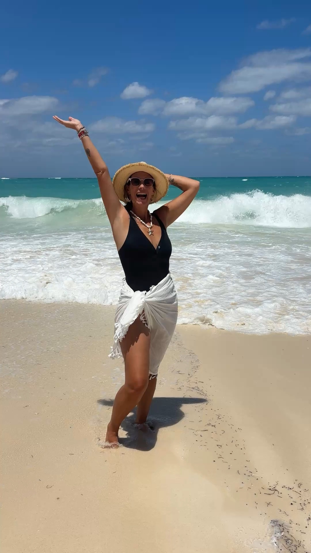 A flattering plunge one-piece designed for confidence and versatility, with adjustable snap coverage and straps for a just-right fit. Sleek, supportive, and effortlessly polished, it’s made to move with you from beach days to poolside lounging.

#LTKmomlife #LTKTravel #LTKOver40