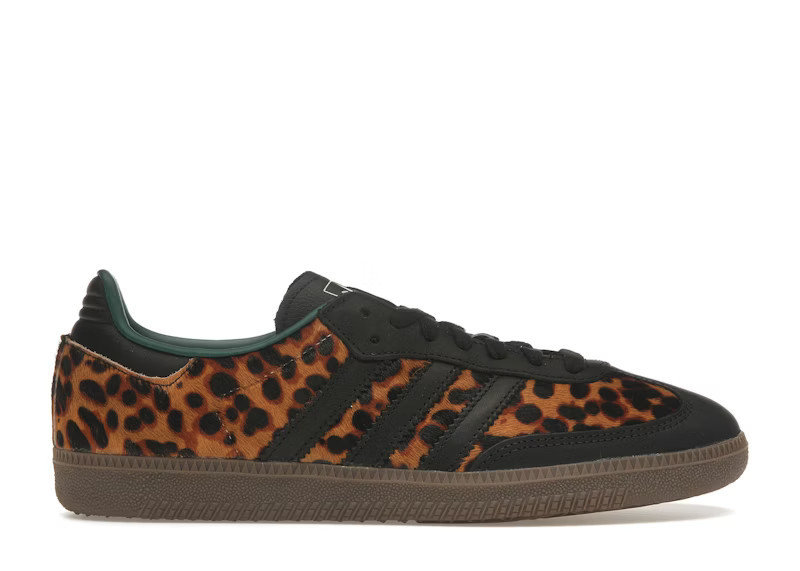 Adidas Samba OG Black Green Leopard (Women's) Sneakers in Core Black/Collegiate Green/Cream White | StockX