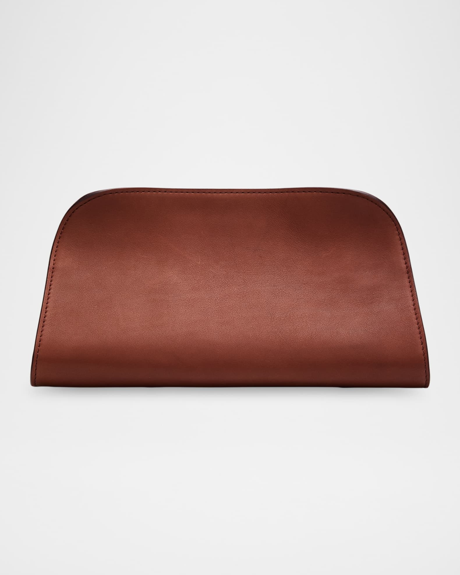THE ROW Peggy Clutch Shoulder Bag in Saddle Leather | Neiman Marcus
