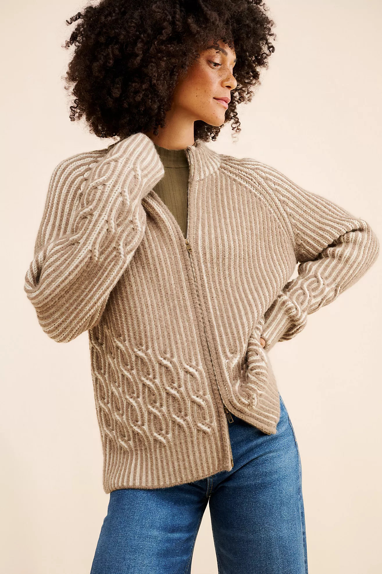 Find Me Now Cable Zip Up Sweater | Free People (Global - UK&FR Excluded)