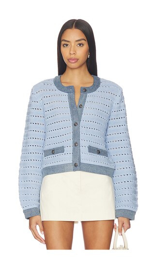 Cassette Cardigan in Baby Blue & Denim | Revolve Clothing (Global)