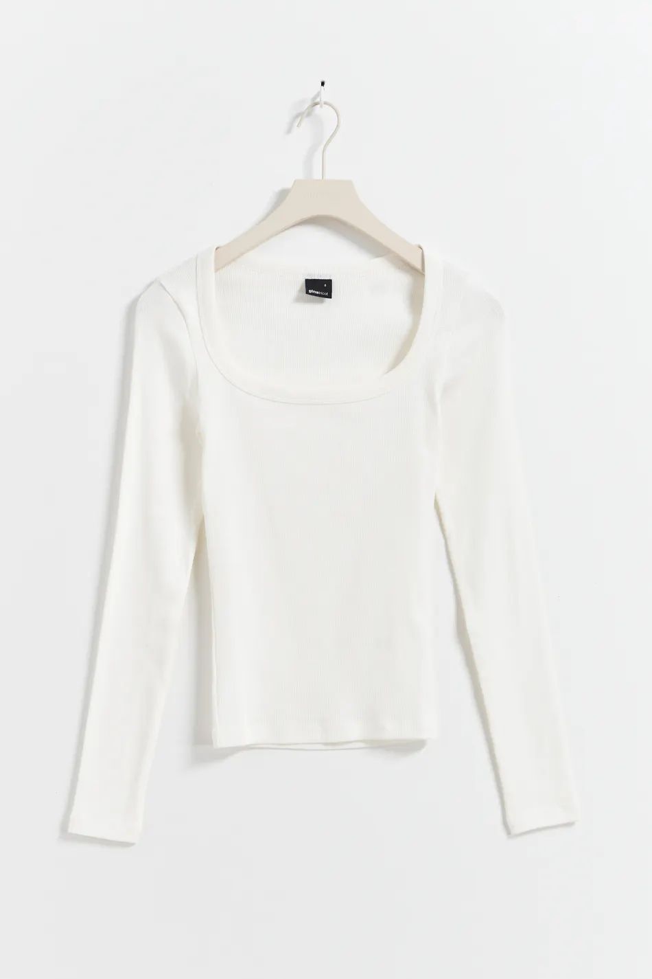 Rib long sleeve top - Wit - Dame - Gina Tricot | Gina Tricot SE