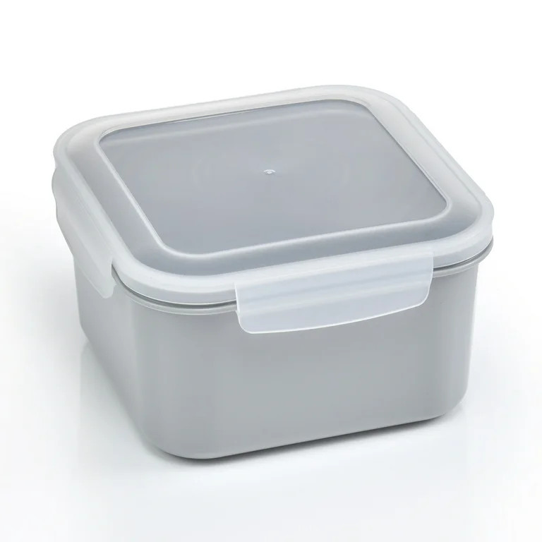 Mainstays Food Storage Container, Square Gray 42oz Capacity | Walmart (US)