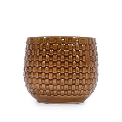 3 Pieces Ceramic Flowerpot, Modern Planter For Patio, Garden Or Windowsills | Wayfair North America