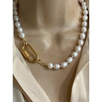 Natural Pearl Collar Necklace | Etsy (UK)