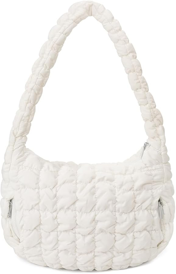 Women Quilted Tote Bag Large Capacity Crossbody Puffer Lightweight Padding Shoulder Bag Hobo Satc... | Amazon (US)