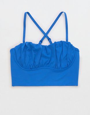 OFFLINE By Aerie Real Me Ruched Corset Sports Bra | Aerie