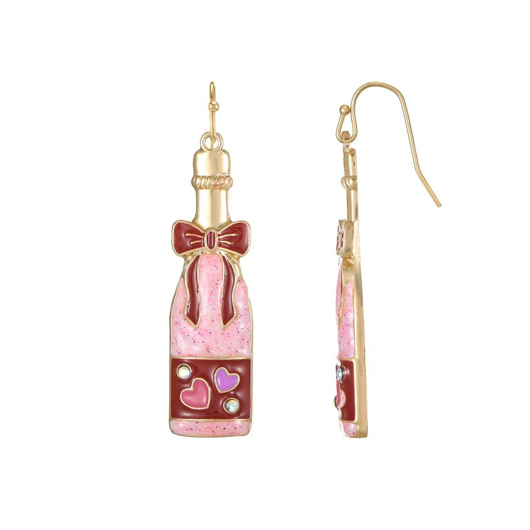 Way to Celebrate Valentine's Day Pink "Bubbly" Earring, 1 Pair | Walmart (US)