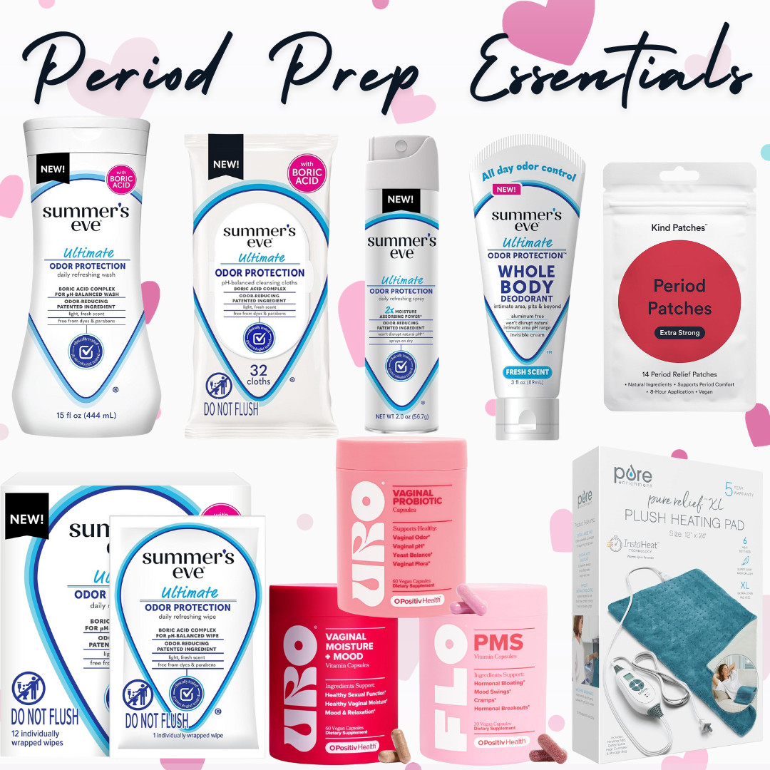 Period Prep Essentials I can't Live Without 💗

These are the things I actually keep stocked to feel fresh, supported, and more comfortable during my cycle. A simple, practical routine that covers odor control, internal balance, PMS support, and cramp relief.

✨ What’s in my lineup:
• Summer’s Eve wash, wipes, spray & whole-body deodorant for gentle freshness
• URO by O Positiv vaginal probiotic, moisture + mood, and PMS support capsules
• Kind Patches period patches for targeted relief
• Pure Enrichment heating pad for cozy cramp comfort

Nothing complicated — just everyday cycle care staples that make that time of month way more manageable

👉 Tap to shop everything in one place.

🤍💗🩵💜
period prep essentials, cycle care routine, feminine hygiene products, monthly wellness staples, pms relief support, cramp comfort tools, vaginal health care, odor control solutions, hormone balance supplements, self care during period, women’s wellness finds, cycle support products 

 

#LTKdayinmylife #LTKselfcare #LTKBeauty