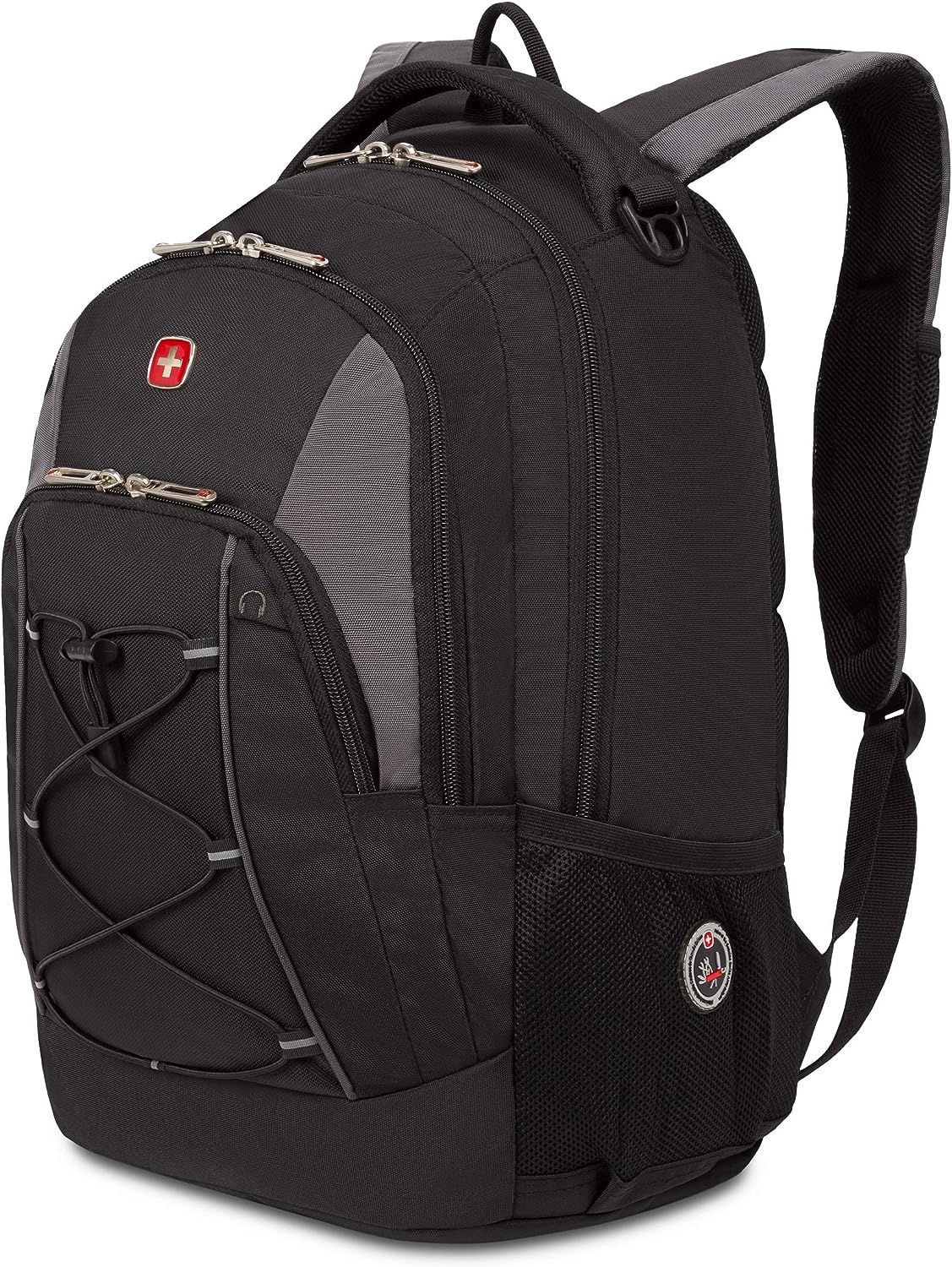 SwissGear 1186 Bungee Backpack, Black/Grey, 17-Inch | Amazon (US)