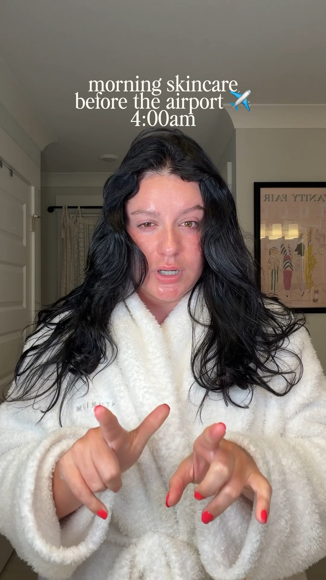 morning skincare before the airport ✈️