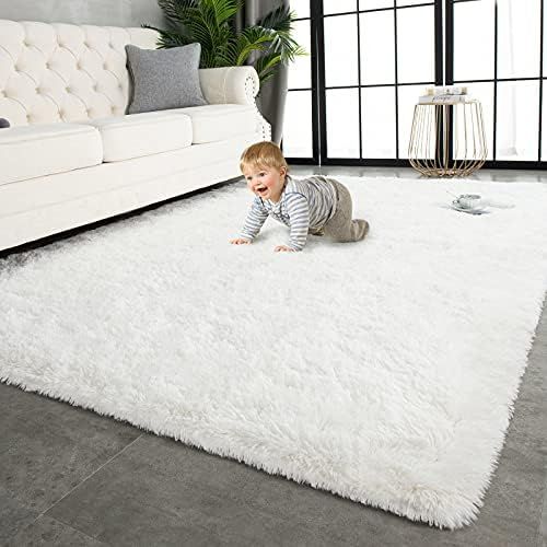 TWINNIS Super Soft Shaggy Rugs Fluffy Carpets 4x5.9 Feet, Indoor Modern Plush Area Rugs for Livin... | Amazon (US)