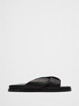 Leather Knot Slide Sandal | Banana Republic (US)