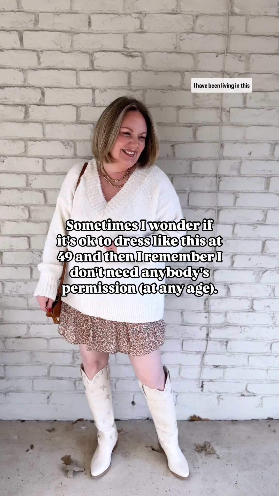 I love this comfy but put together look!! Medium sweater, large skort, boots tts

#LTKOver40 #LTKFindsUnder50 #LTKMidsize