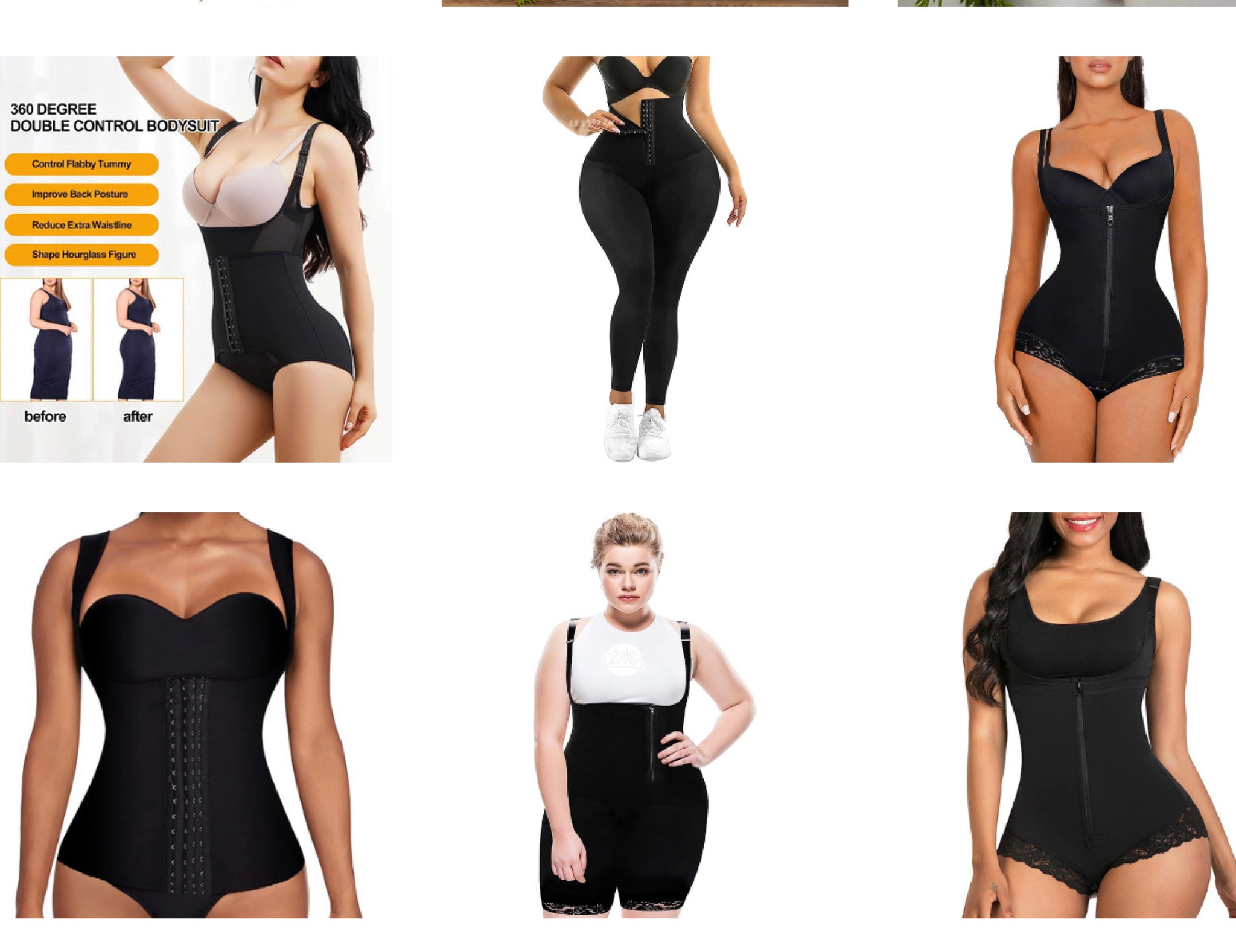 BoldShapes Women's Body Shapewear (Black) - Seamless Bodysuit