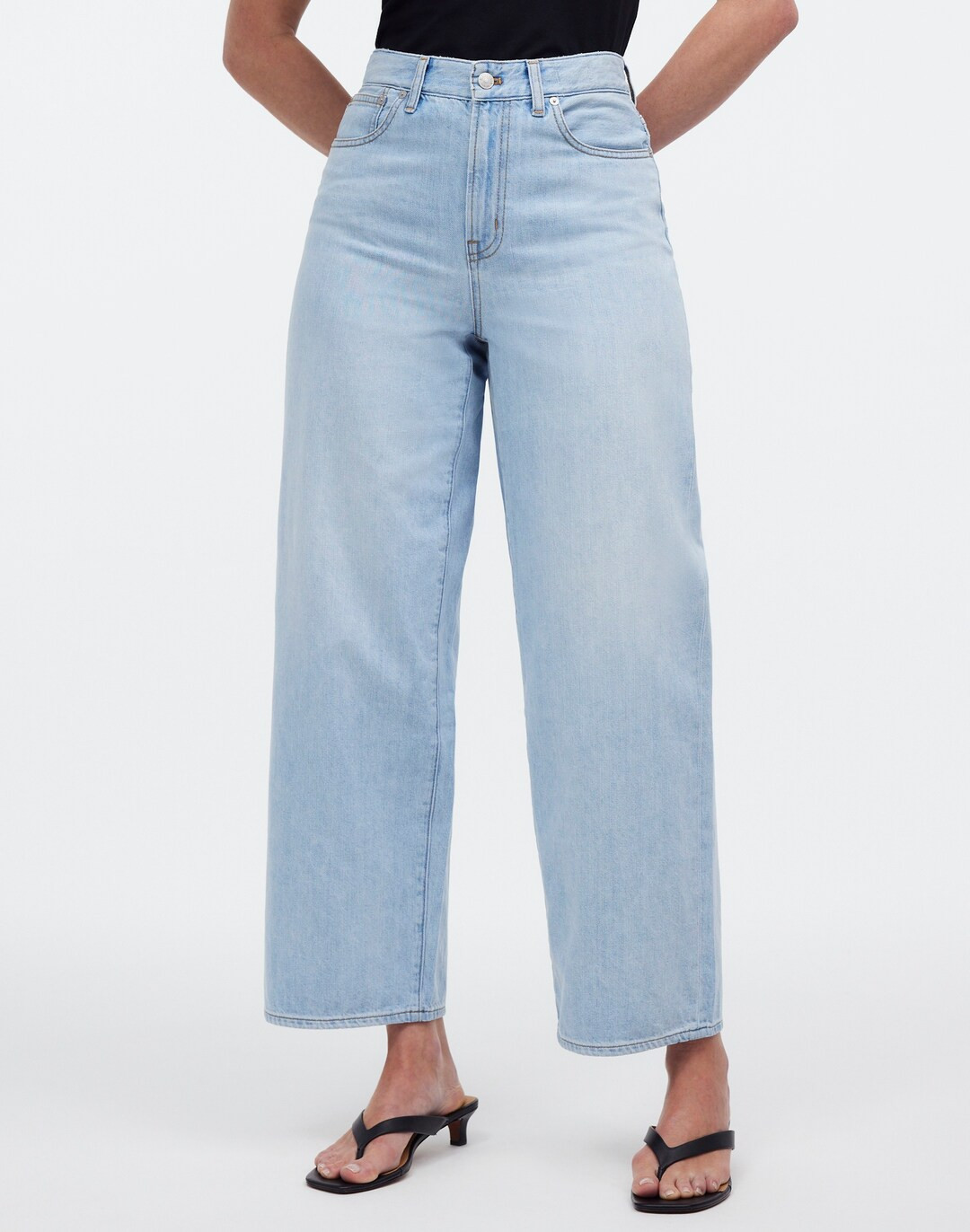 The Curvy Perfect Vintage Wide-Leg Crop Jean in Fitzgerald Wash | Madewell